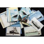 Postcards, Maritime, a small collection of approx. 80 cards, mostly of Liners, some Cunard, and
