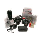 Various Cameras & Accessories: quantit of various cameras and accessories including Canon EOS 30V,