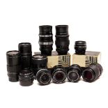 Various Lenses: quantity of various lenses including Carl Zeiss Jena Flektogon f/2.4 35mm, Vivitar