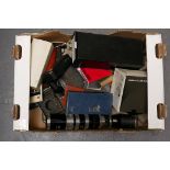 Various Accessories: quantity of various accessories including Agilux f/5.5 300mm lens, Leitz
