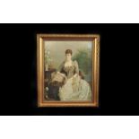 Two framed prints after Thomas Lawrence, Lady Peel' and 'Miss Rosamond Croker', 36 x 45cm,