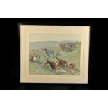 A framed print, G.Vernon Stokes 'Cut by the Country', signed by the artist LR, 51x 41cm, framed