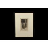 Leon Ruet after Meissonier, circa 1915, dry point etching, depicting a standard bearer, 15 x 24cm,