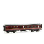 An Exley O Gauge LMS Brake/3rd Corridor Coach: in LMS maroon as no 6000 with interior detail,