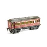 A Märklin Gauge 1 Continental Mitropa 'Speisewagen' Coach: in gold-lined red livery with opening