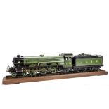 A 2½" Gauge Live Steam Coal-fired LNER 4-6-2 Locomotive and Tender: painted in lined LNER green as