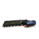 Two Hornby (China) 00 Gauge Locomotives: comprising R2218 ex-SR West Country Class 4-6-2 no 34041 '