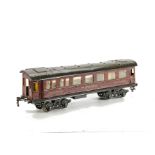 A Märklin Gauge 1 Continental Mitropa 'Speisewagen' Coach: larger style with cast bogie frames,