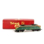 A Tri-ang Railways 00 Gauge R257 Double Ended Electric Loco Twin operating Pantographs, in green and