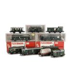 An assortment of Fleischmann HO Gauge Rolling Stock: including 5 late DB 6-wheel coaches, 4