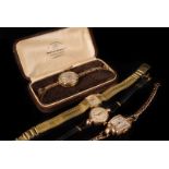 A 1960s 9ct gold Avia ladies wristwatch, in Mappin & Webb case, together with a 9ct gold Tudar Royal