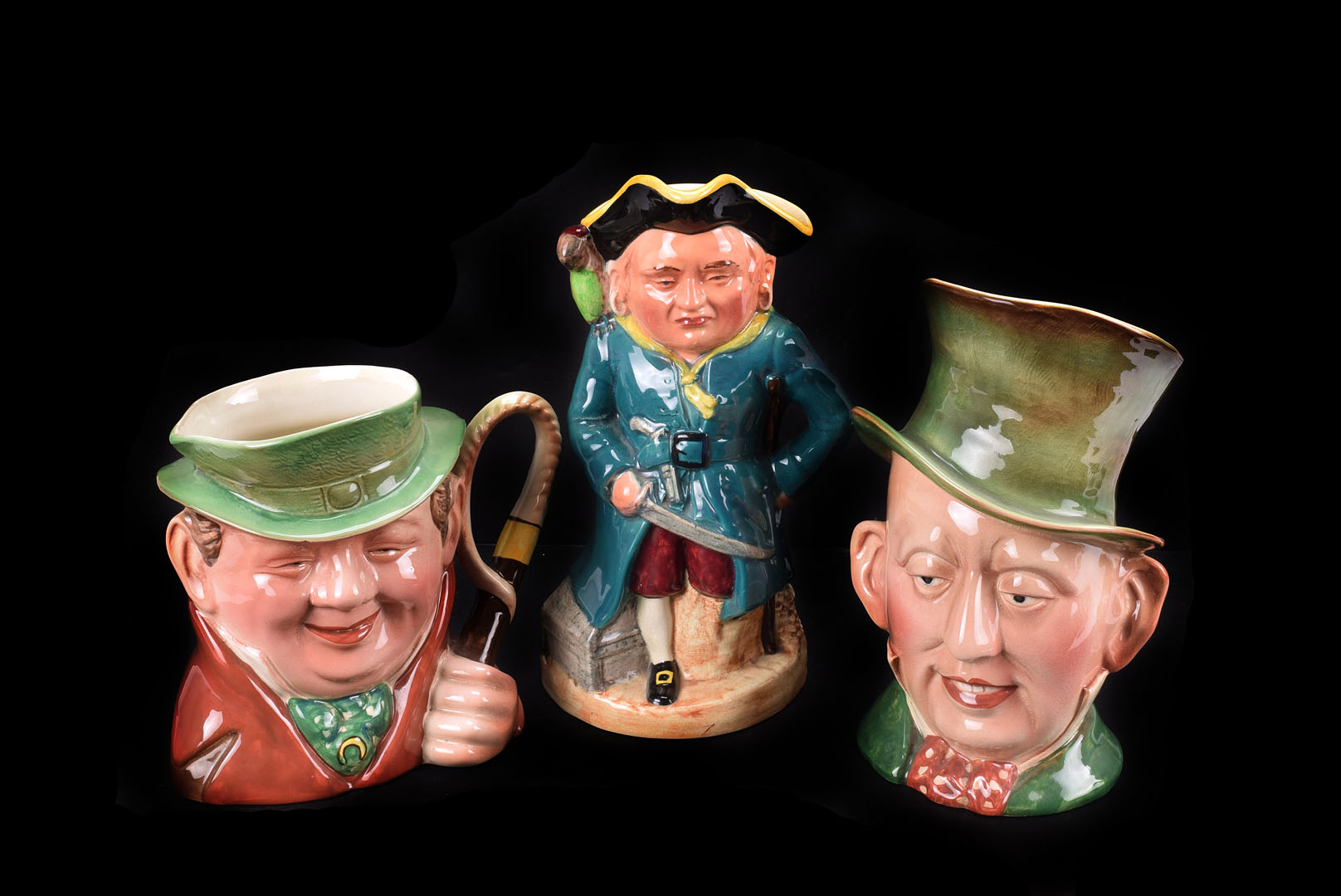 A collection of large Mixed Character Toby Jugs, various manufacturers including Beswick, Burlington