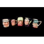 A collection of Mixed Character Toby Jugs, manufactured by Artone Staffordshire, characters to