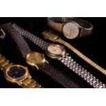 A lady's 18ct gold Tissot quartz wristwatch, together with four other lady's wristwatches