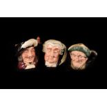 A collection of 7 Royal Doulton Character Jugs, including Uncle Tom Cobbleigh, The Lawyer,