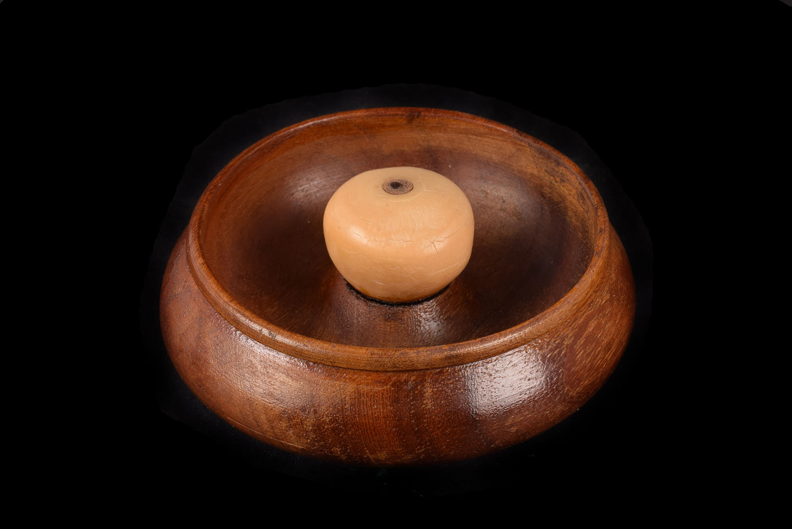 An Edwardian period souvenir from Victoria Falls by J.W. Soper, the turned Rhodesian teak bowl