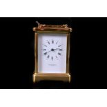 A Taylor & Bligh brass carriage clock, with platform lever escapement, 13.5cm high