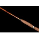 A vintage split cane fishing rod by Dance & Brown, in canvas F.T. Williams case (3)