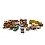 Dinky Vehicles, including 300 Massey-Harris Tractor, 253 Daimler Ambulance and others, P-F (12)