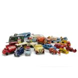 A Collection of Plastic and Diecast Vehicles, including Dinky 968 TV Rolling Eye, Four-Berth