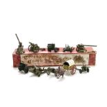 A Lesney Coronation Coach and Diecast Artillery, in original box, together with Britains Field