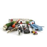 A Dinky 101 Thunderbirds 2, Hot Wheels Rrrumblers Bald Eagle, Hot Wheels Mattel Redlines Farbs Myles