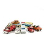 Dinky Diecast Vehicles, including 165 Ford Capri, 215 Ford GT, 178 Mini Clubman and others, two in