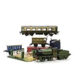 Hornby O Gauge Trains and Accessories, including incomplete clockwork LNER type 501 locomotive and