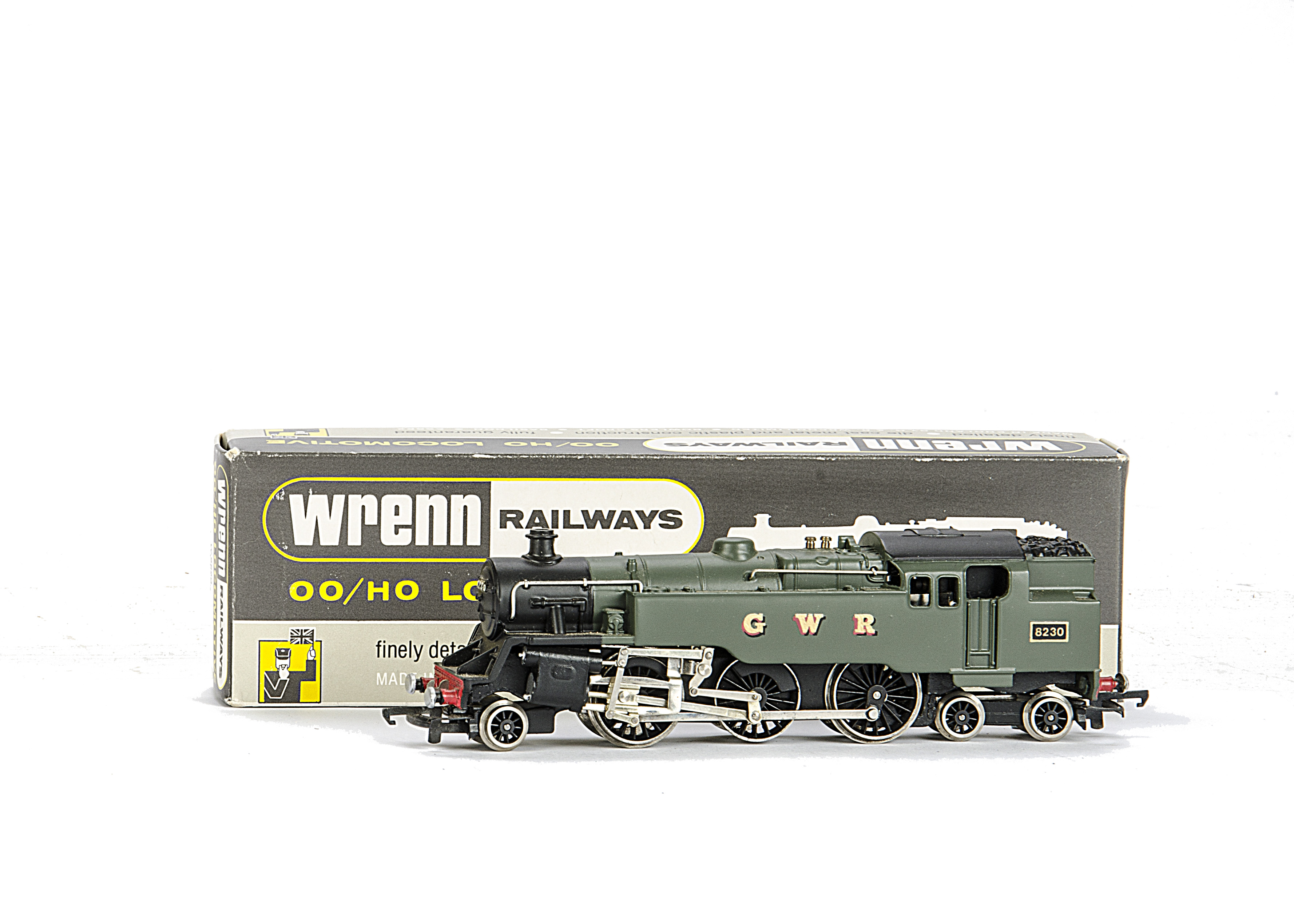 A rare Wrenn 00 Gauge W2220 GWR 2-6-4 Tank Locomotive Running Number 8230, in green, in original
