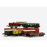 A Collection of Hornby O Gauge American-style and French Rolling Stock, including US coaches '