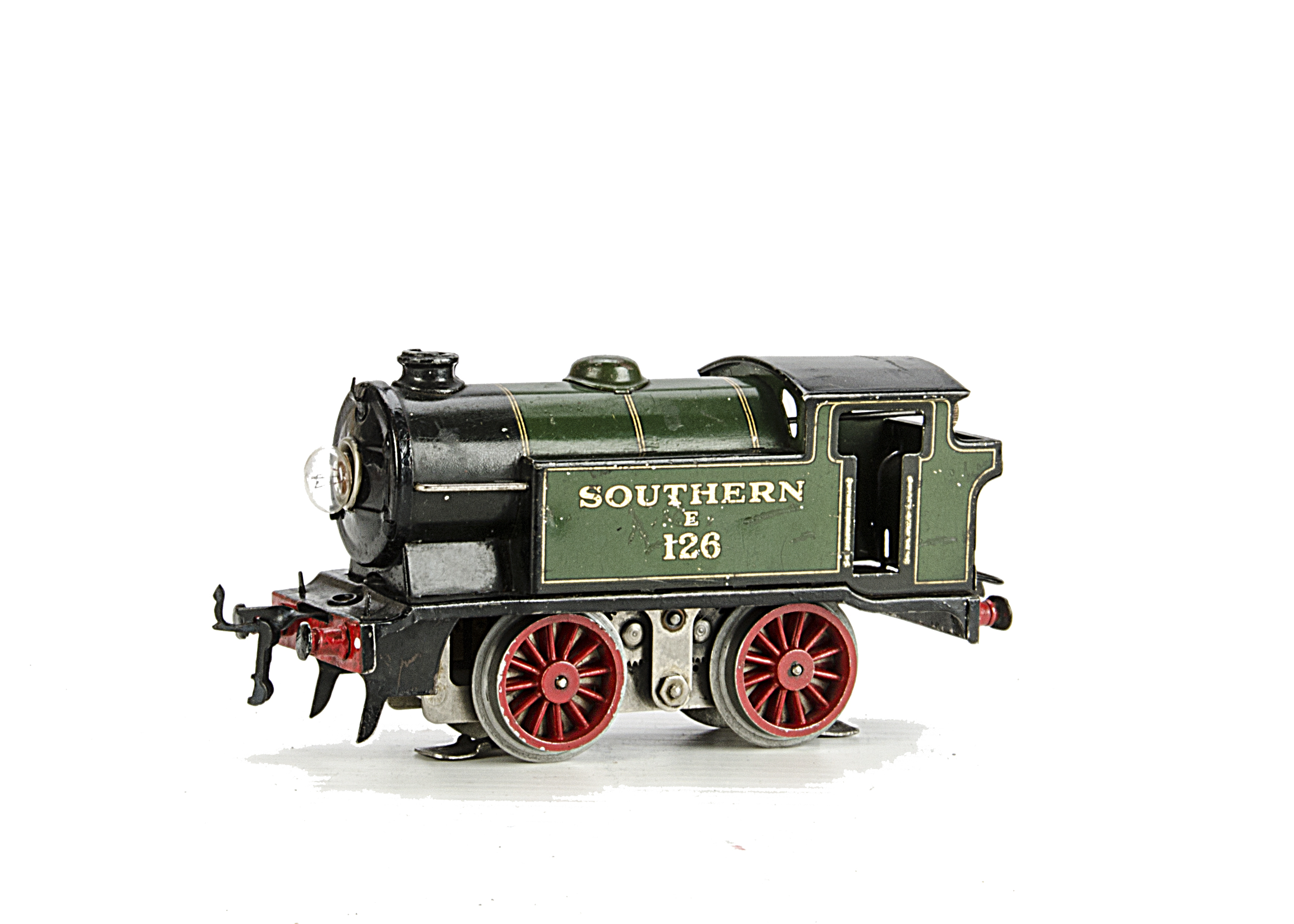 A Hornby O Gauge Electric Southern Railway EM320 Tank Locomotive, in SR green as no E126, for 20