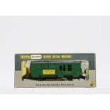 Wrenn 00 Gauge Wagons, W4315P 'Royden Stables' Green Horse Box x 3, 1 with lime green label, 2