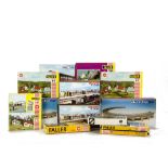 Unmade N Scale Continental Kit Buildings by Faller Kibri Vollmer and others, including bridges and