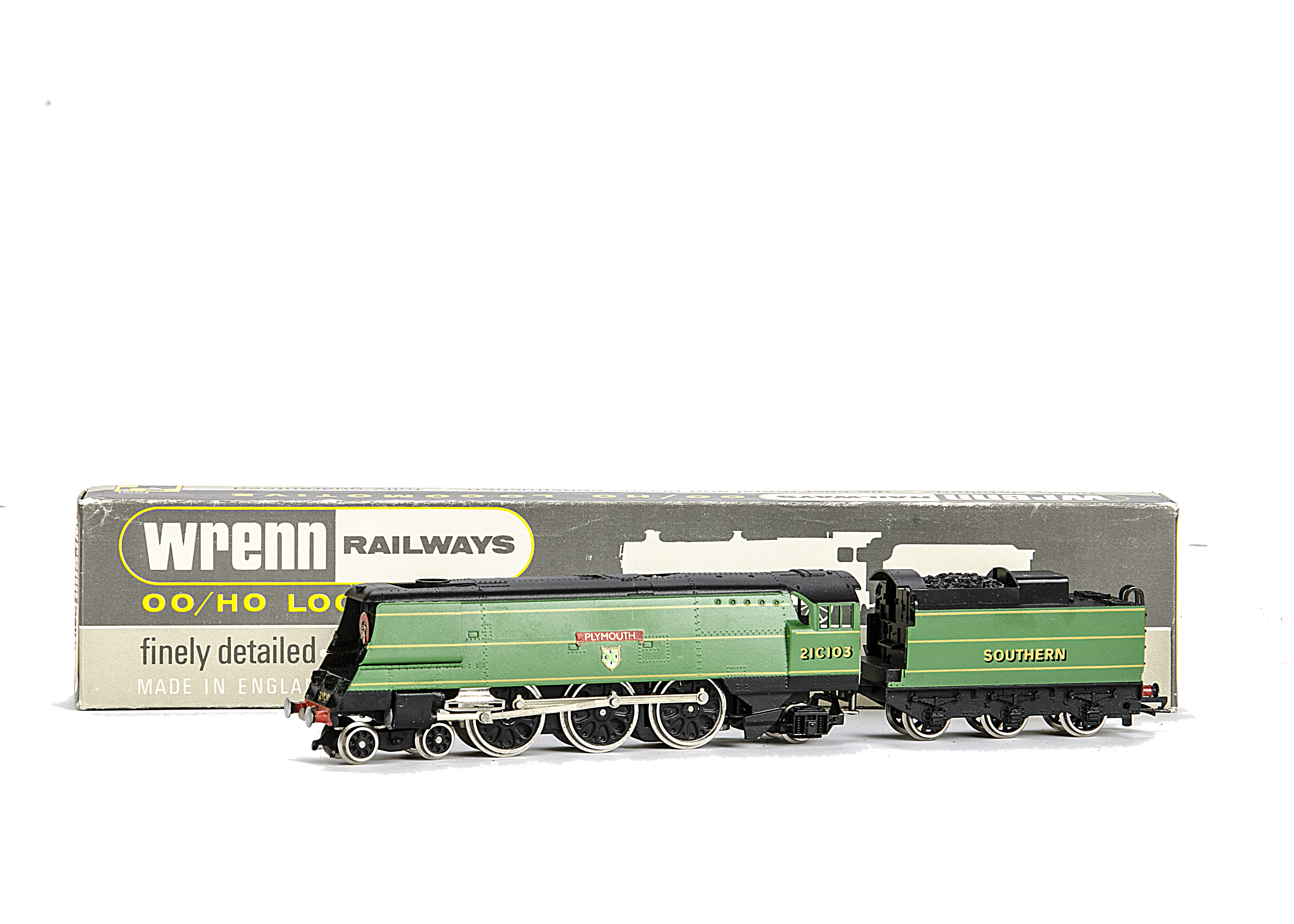 A Wrenn 00 Gauge W2266 Bullied 'Spam Can' S.R. 'Plymouth' Locomotive and Tender Running Number