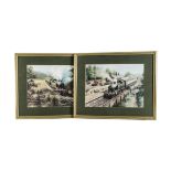 Two Framed Don Brecon GWR Paintings, Racing the Train and Country Connection, both framed and