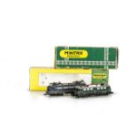 Minitrix N Gauge German Bo-Bo Electric Locomotives, comprising ref 2937 in green as E40 101 and