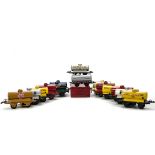 A Collection of Hornby O Gauge Tank Wagons, many repainted or retouched, including Shell spirit (