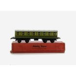 A Rare Hornby O Gauge post-war Southern Railway No 2 Composite Passenger Coach, in original box with