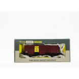 Triang-Wrenn 00 Gauge Wagons, W4305P 'Babycham' LWB Fruit Vans, both label versions paper/tampo,