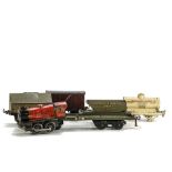 Hornby O Gauge OAG Freight Stock and other Items including over painted hinged-door van, LNER
