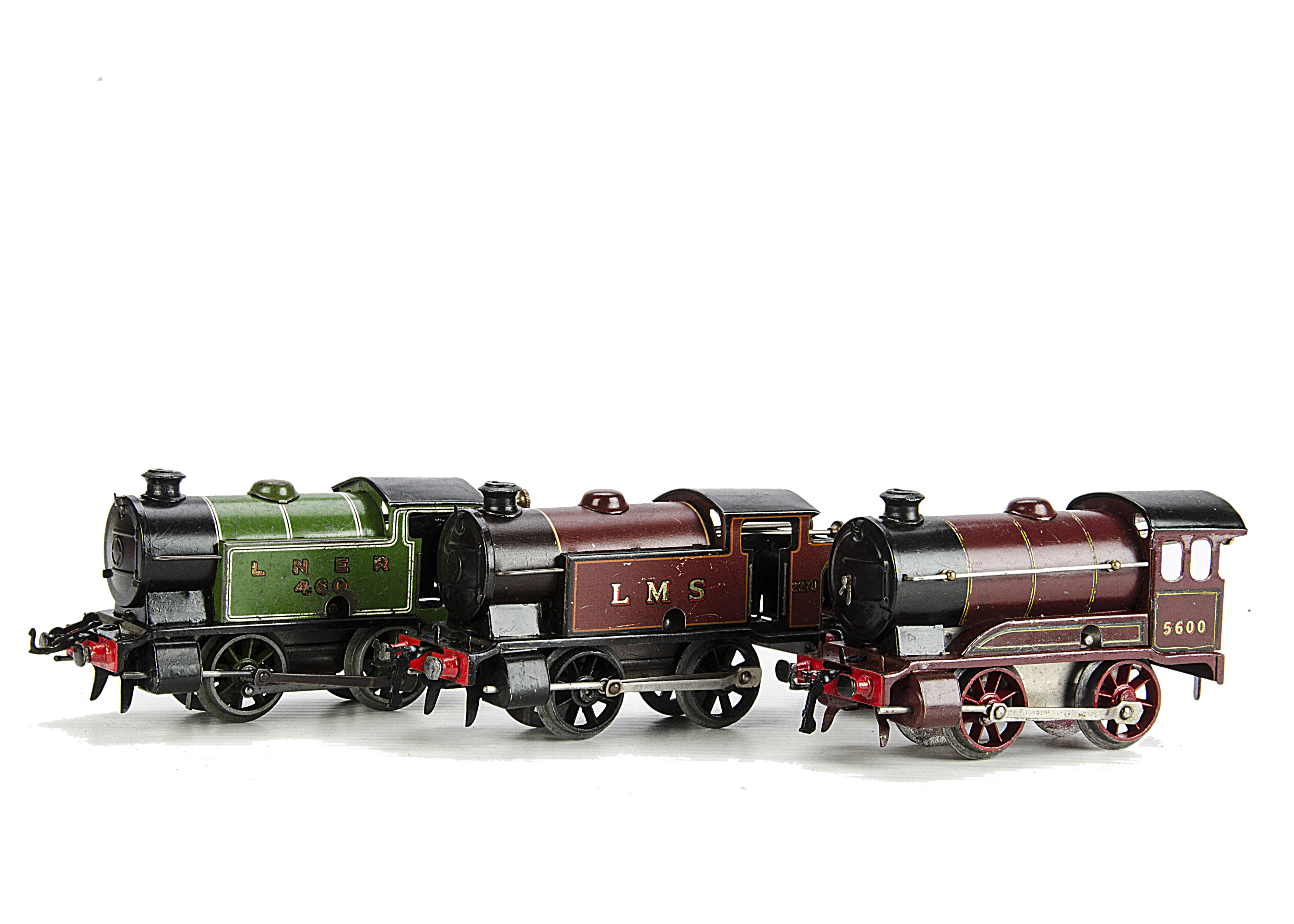 Hornby O Gauge LMS/LNER Clockwork Locomotives, including type 501 LMS locomotive 5600 with