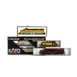 American N Gauge Diesel Locomotives by Various Makers, including Kato A+B double set in Western