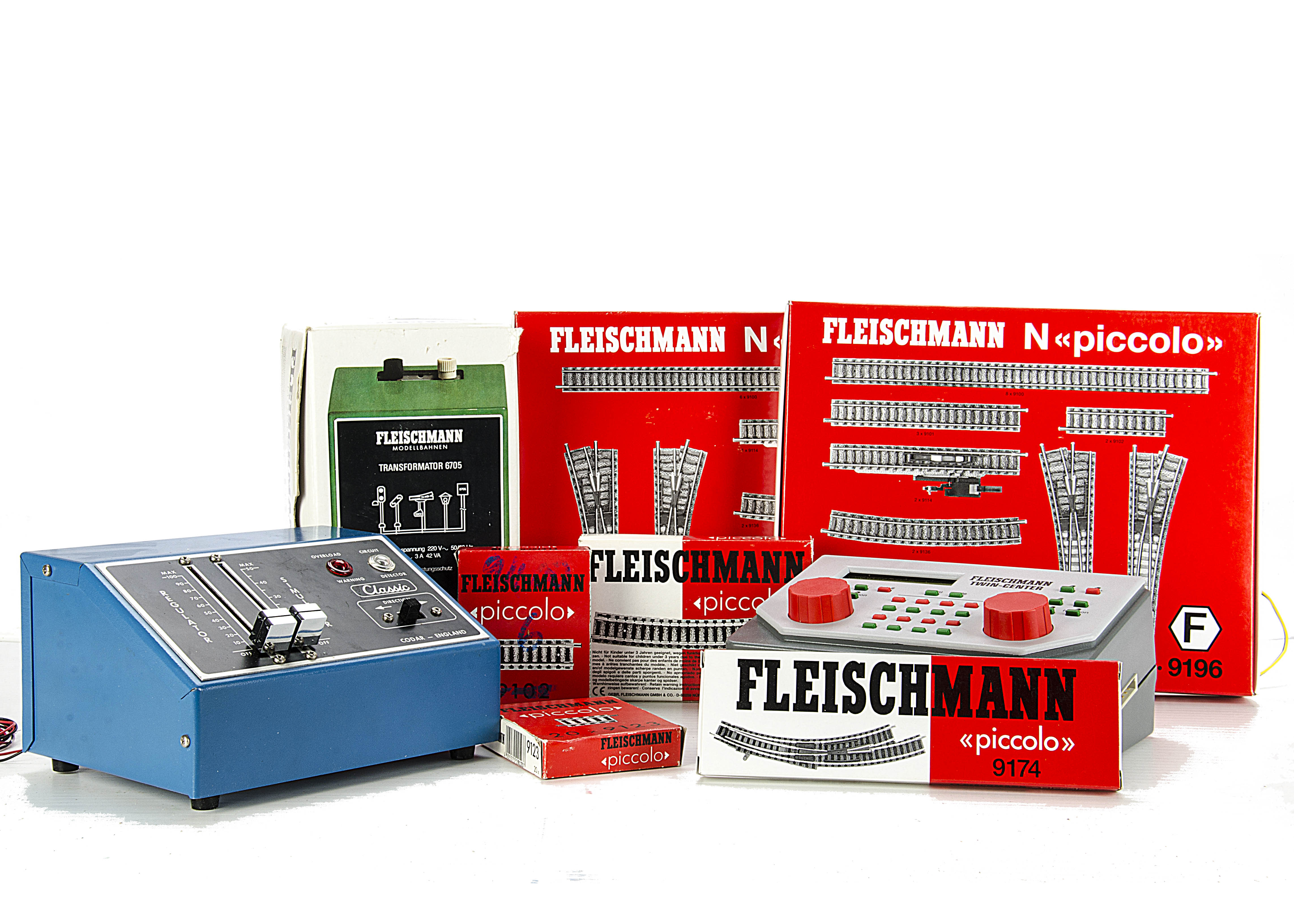 N Gauge Track Controllers and other items by Fleischmann and others, comprising a large quantity