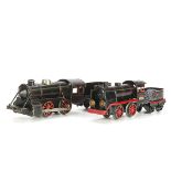 Airfix 00 Gauge Locomotives, 54120 LMS black 6103 'Royal Scot Fusilier' and two 54150 GWR green 2-