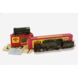 Hornby-Dublo OO Gauge 2-rail Locomotives, comprising BR green 34005 'Barnstaple' and tender, and 0-