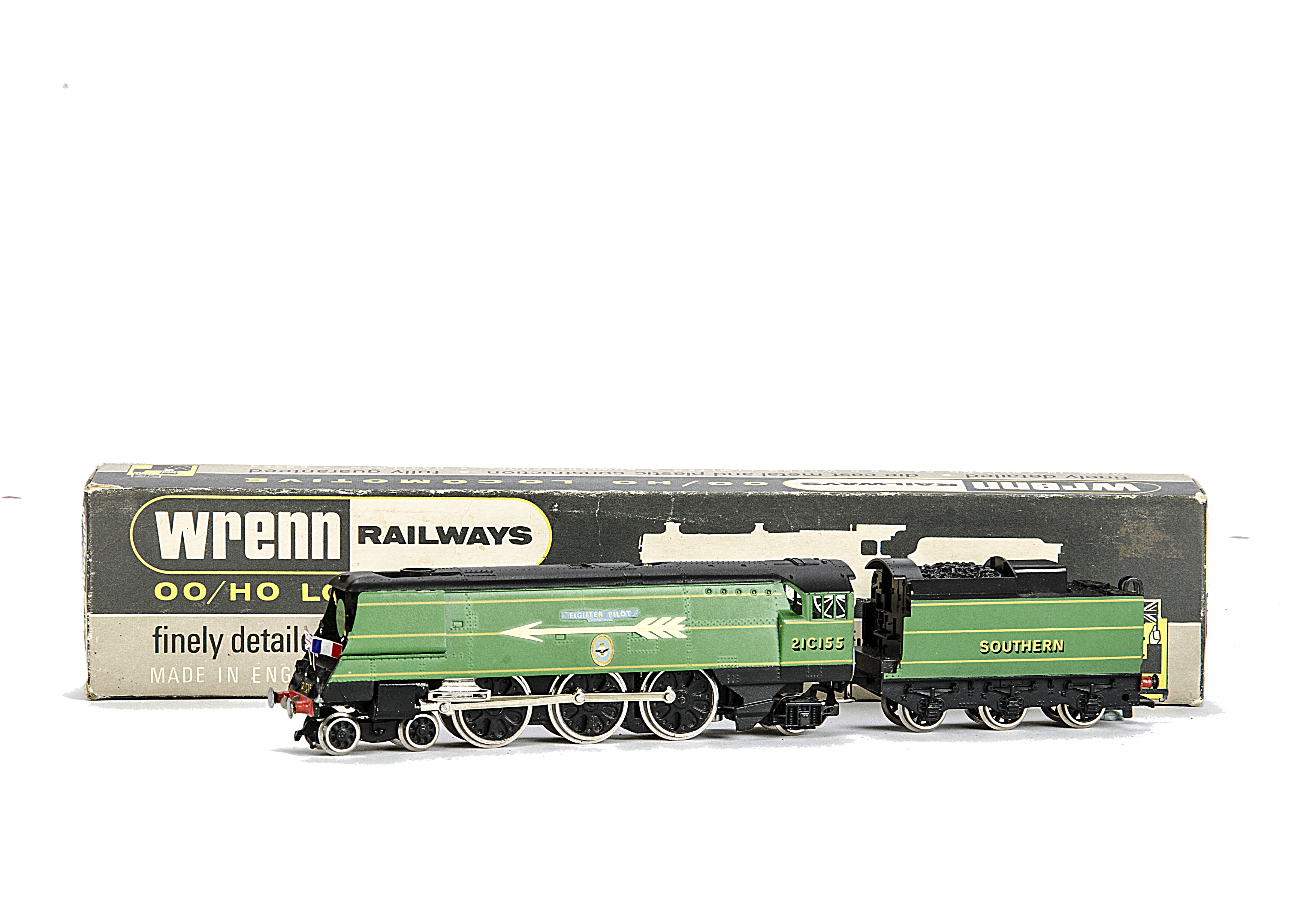 A Wrenn 00 Gauge W2265/A Bullied 'Spam Can' S.R. 'Fighter Pilot' Golden Arrow Locomotive and