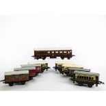 Hornby O Gauge Coaching Stock, most with repainted areas, including No 2 Spl Pullman repainted in