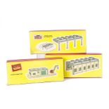 Unmade Hornby-Dublo OO Gauge Engine Shed and Goods Depot Kits, comprising 5005 2-road engine shed,