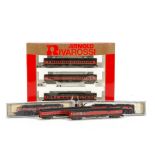 American N Gauge Gulf Mobile & Ohio Diesel Locomotives and Stock by Various Makers, including two