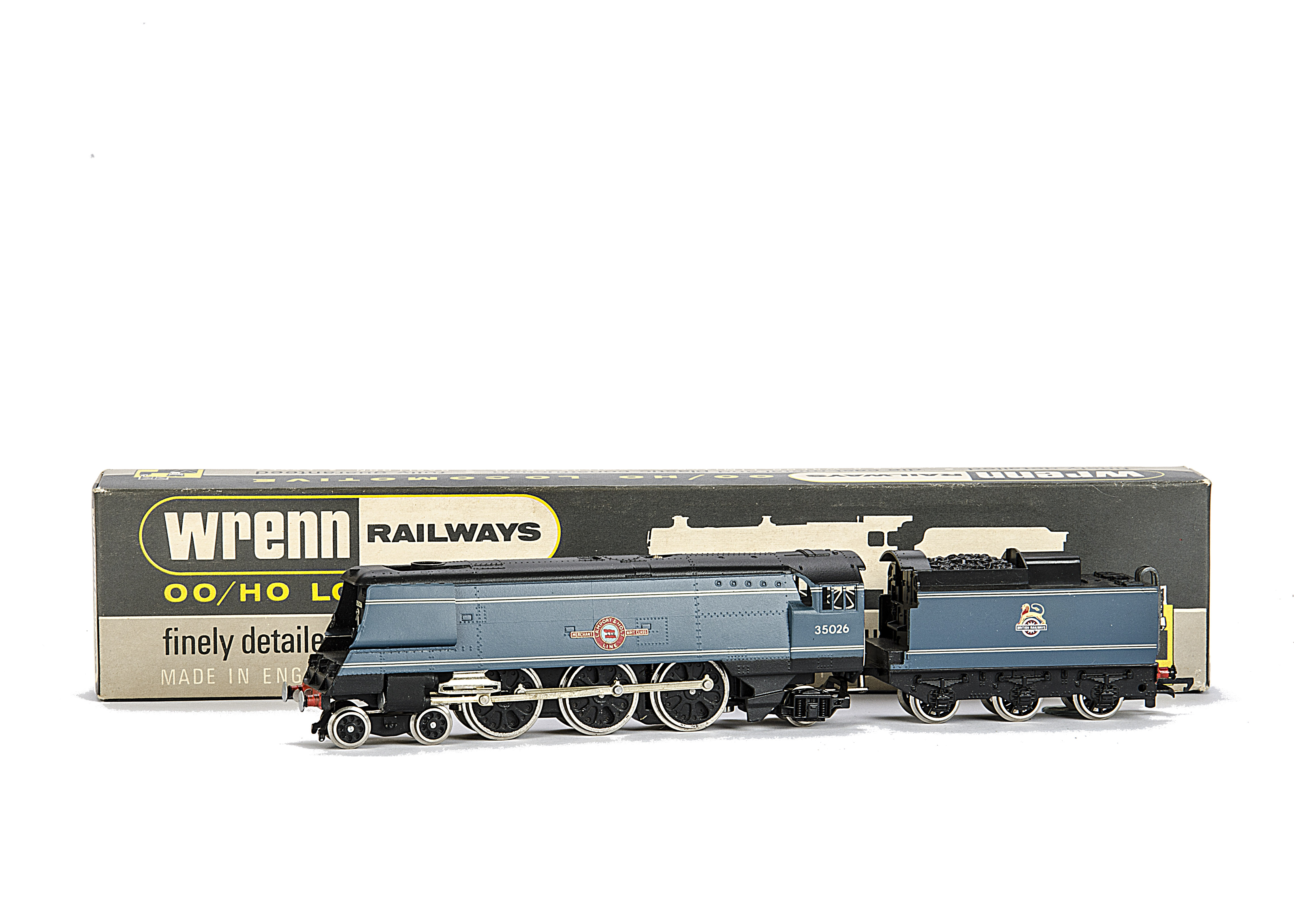 A Wrenn 00 Gauge W2267 Bullied 'Spam Can' BR 'Lamport & Holt' Locomotive and Tender Running Number